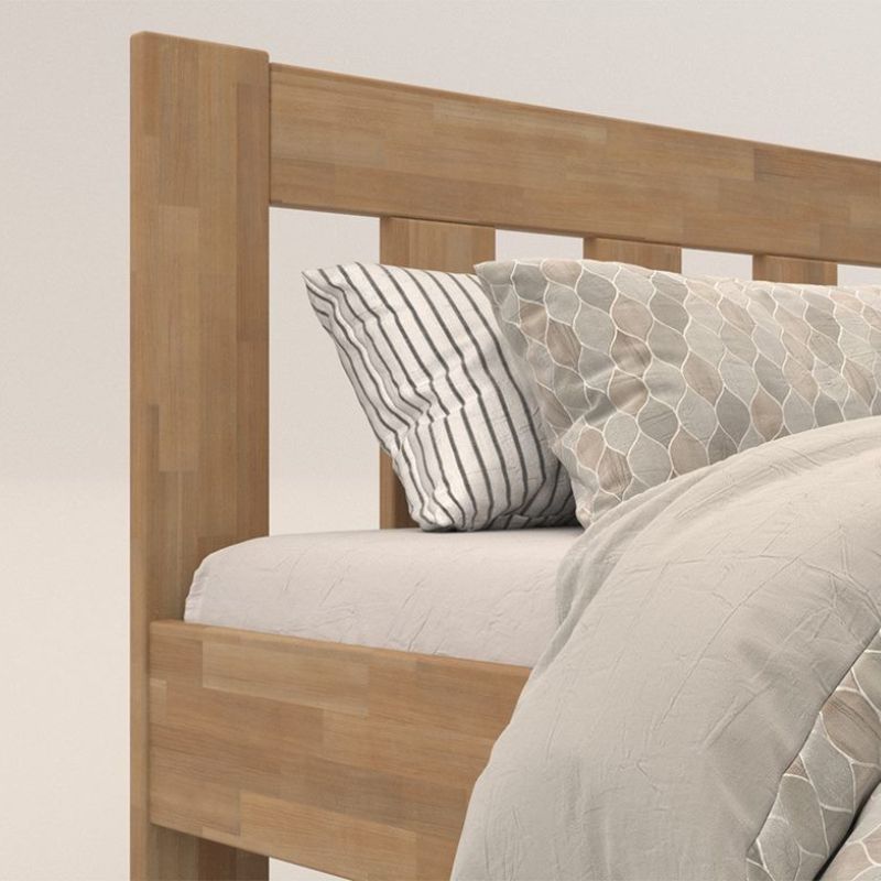 Eleganckie i wyglądające na lekkie, łóżko z litego drewna, które pasuje niemal do każdego wnętrza