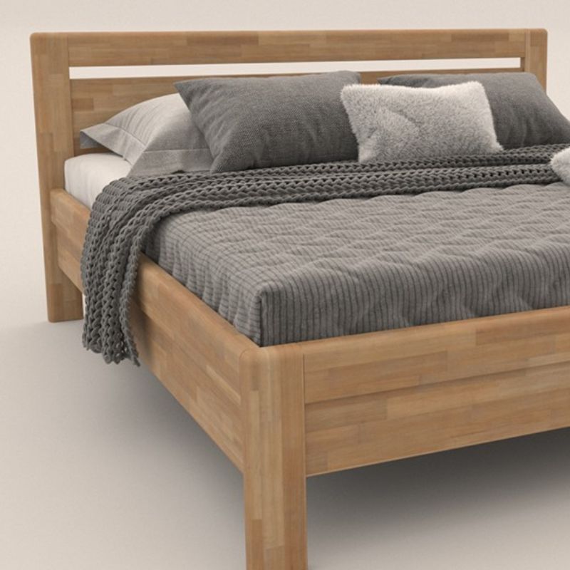 Zachowuje wygląd tradycyjnego czeskiego łóżka zbliżając się do współczesnego stylu skandynawskiego